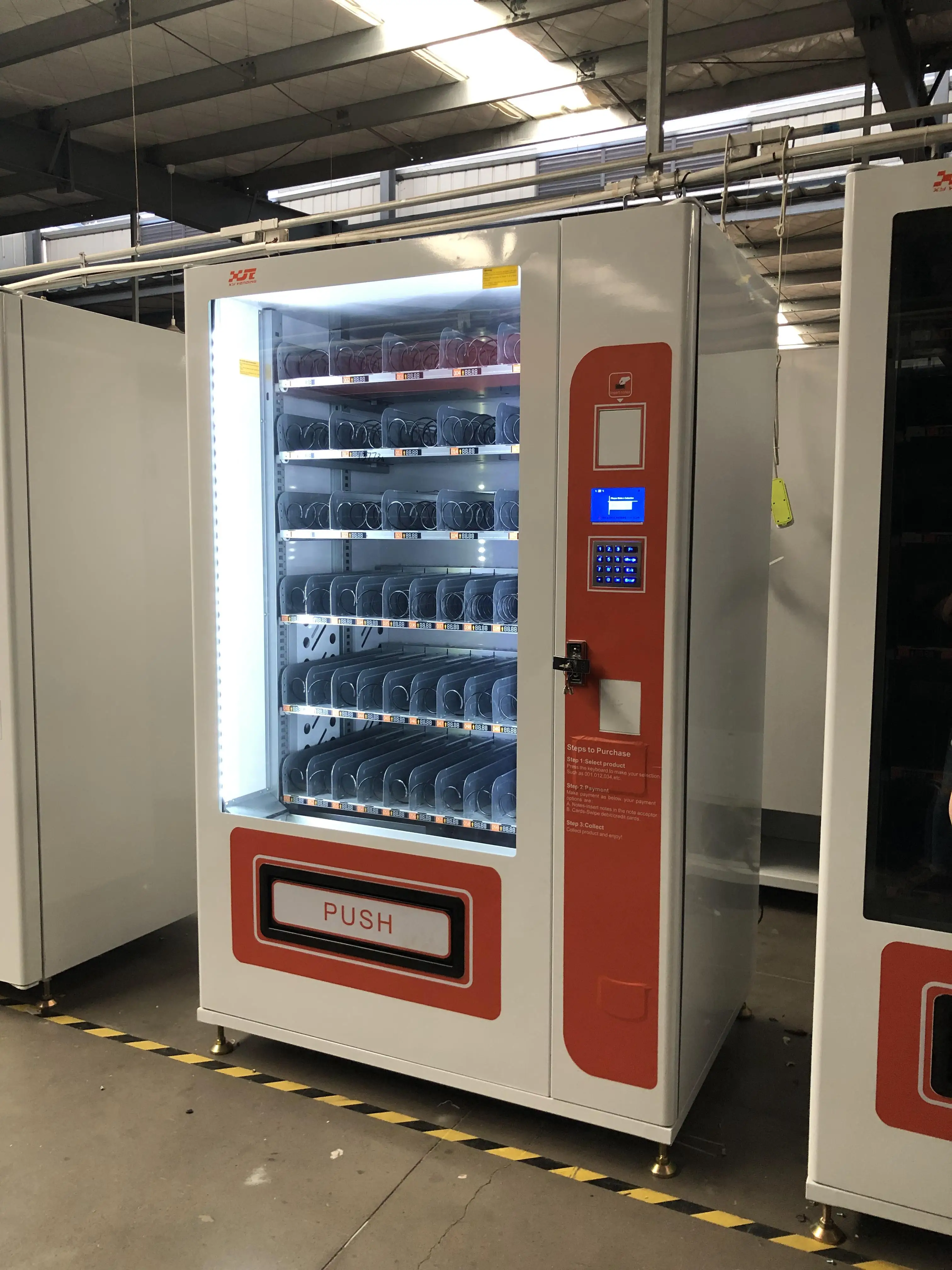 XY automatic ramen oman vending machine mquina expendedora con casilleros