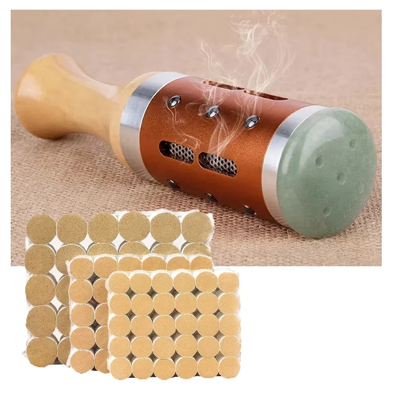 Lemei cheap price replacement loading small size moxa pillar moxibustion smokeless moxa cone on moxa herbal medicine
