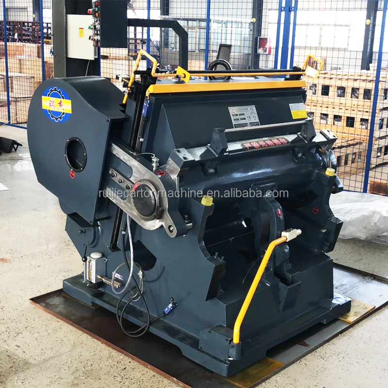 Carton box die cutter corrugated cardboard die cutting creasing rigid paper board semi automatic box making machine