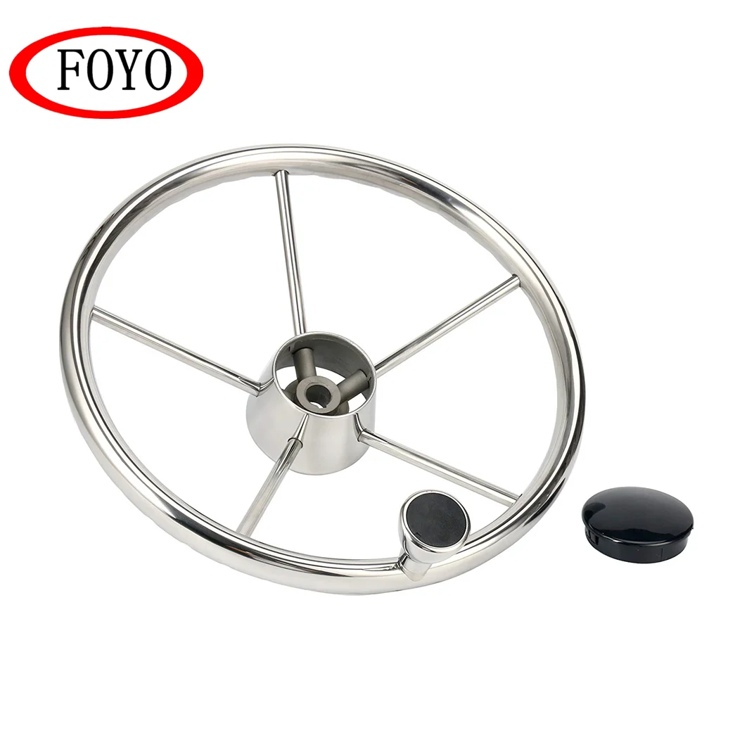 
Inflatable boat steering wheel stainless steel steering wheel Knot kit for boat 