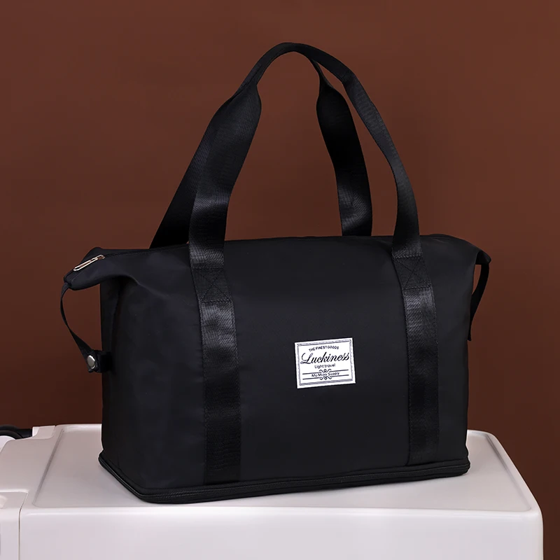 China Suppliers Search Dry Wet Separation Scalable Oxford Cloth Travel Bag Expandable Handheld Luggage Bag for Travel