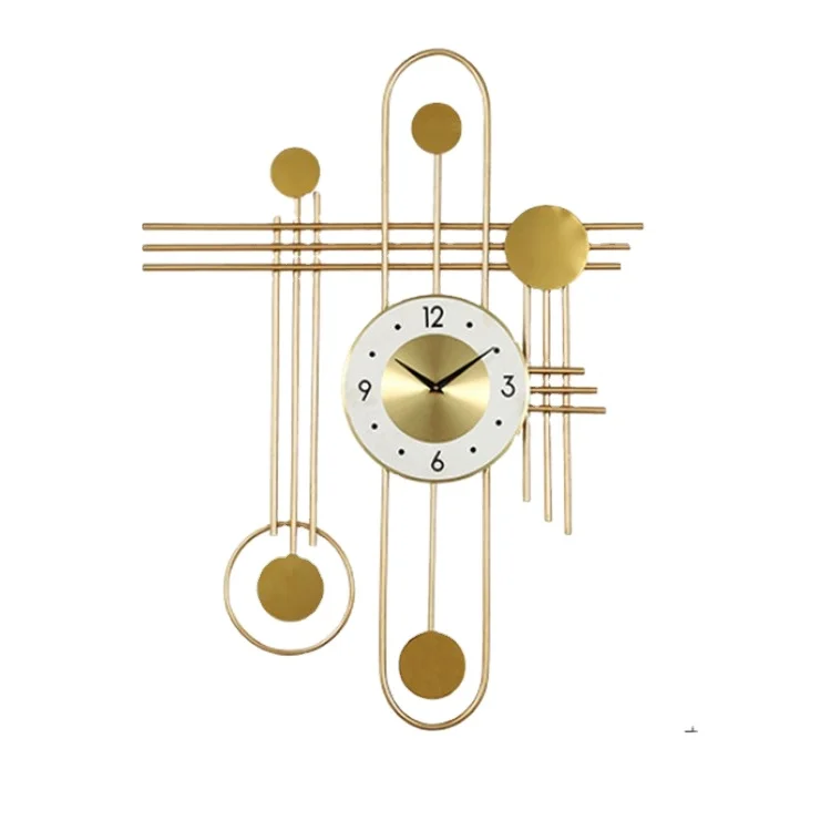 Brand golden watch wall clock Decoration high quality hanging clock Creative home wall hanging Decor Cheap plastic wall clocks