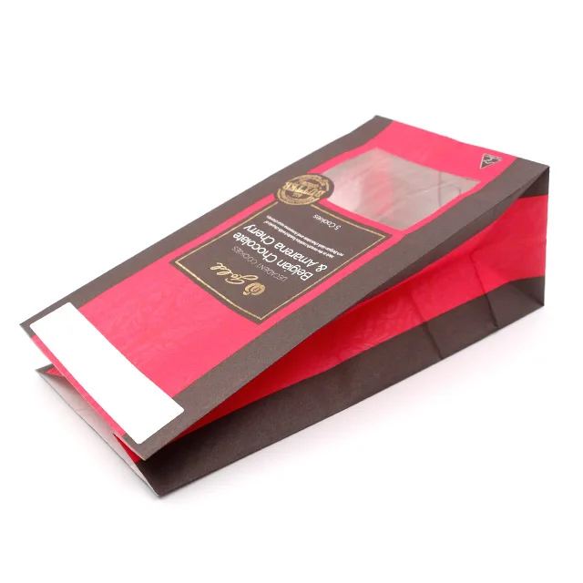 China supplier OEM craft paper packing bags for coffee, wholesale paper bag with logo print