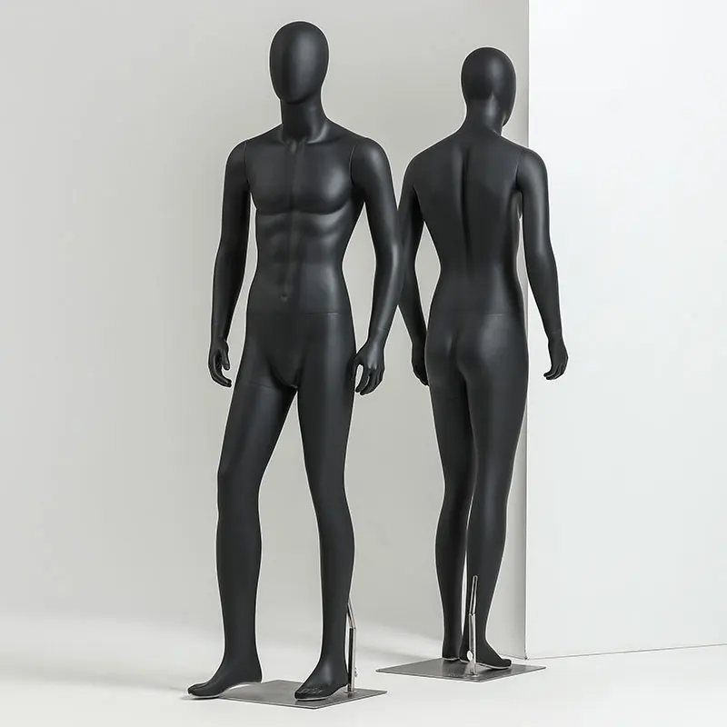 Hot Sale Full Body Male Matte Dark Grey Mannequin Lifelike Male Dummy Stand Mannequin For Clothing Store