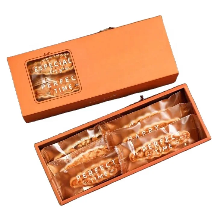Luxury Cookie Pastry Gift Box for Packiging Custom Cookie/Cake/Candy Boxes with Plastic Window for Wedding Favors