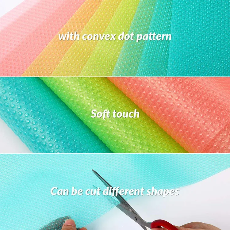2020 hot sale made in China anti slip Clear eva fridge liner roll for shelf liner kitchen pad cabinet drawer liner