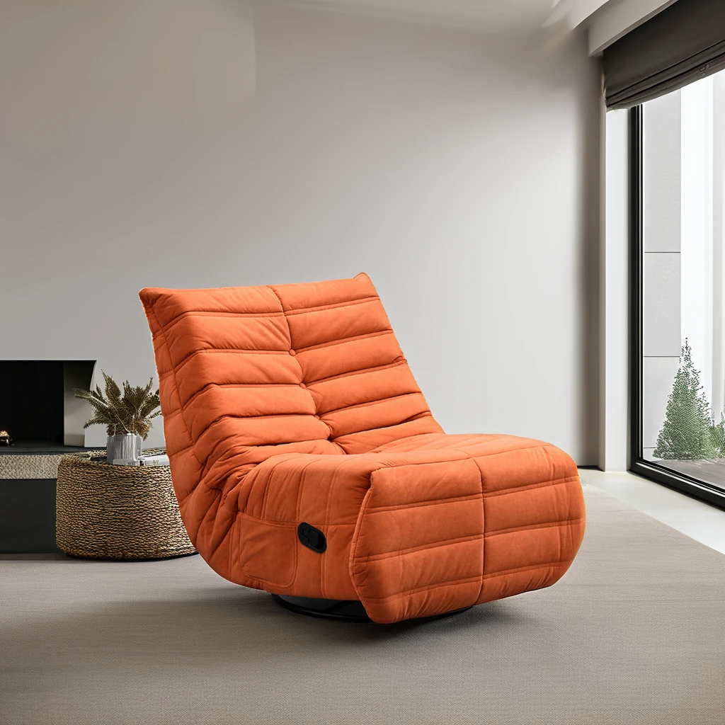 Hot Selling Swivel Rocker Recliner Single Sofa Rotate Sitting Room Furniture Manual Recliner Multi-Function Sofa