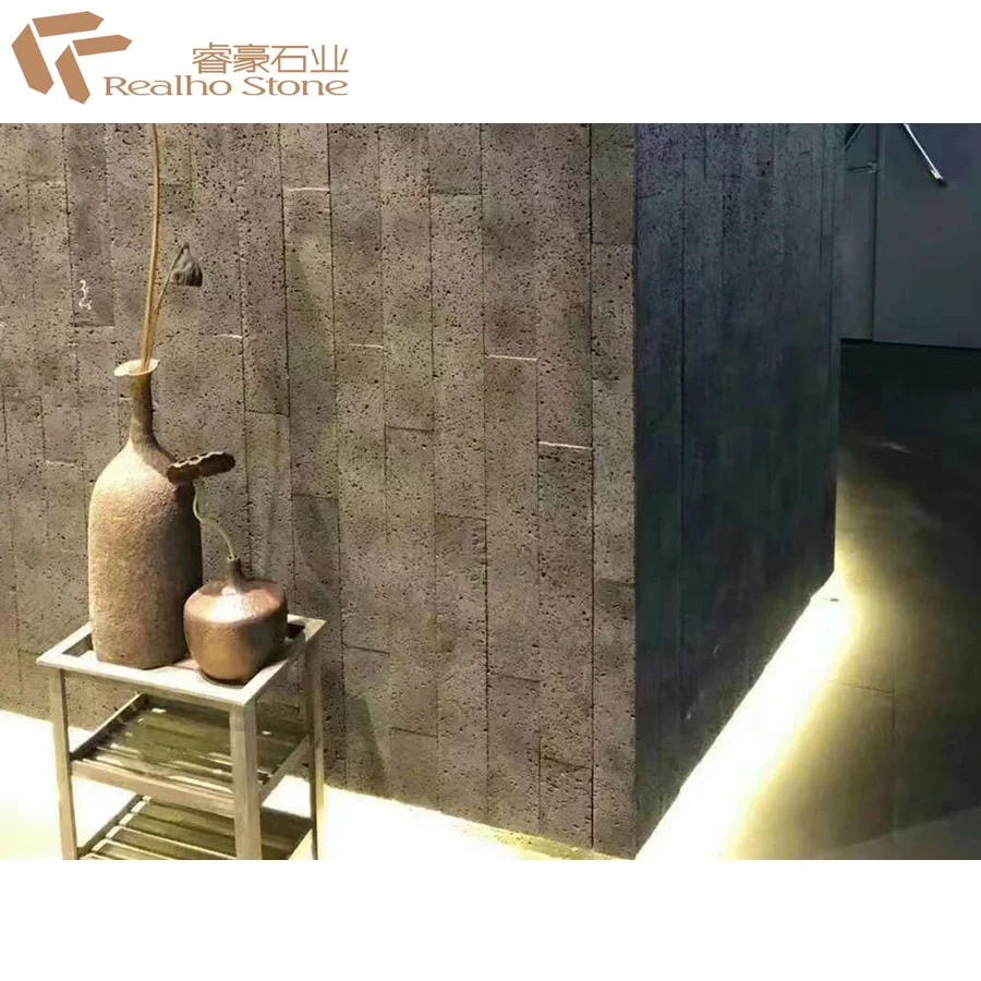 Black Volcanic Basalt Tile For Cladding