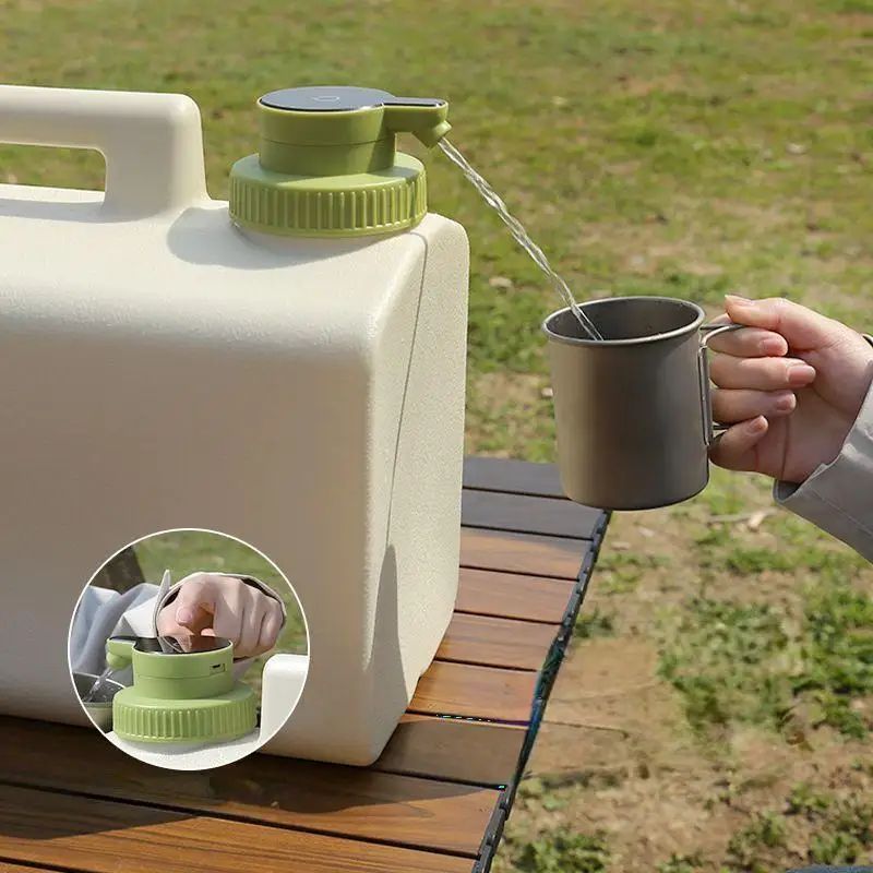 Outdoor camping portable portable car storage tank with faucet food grade rectangular large capacity bucket