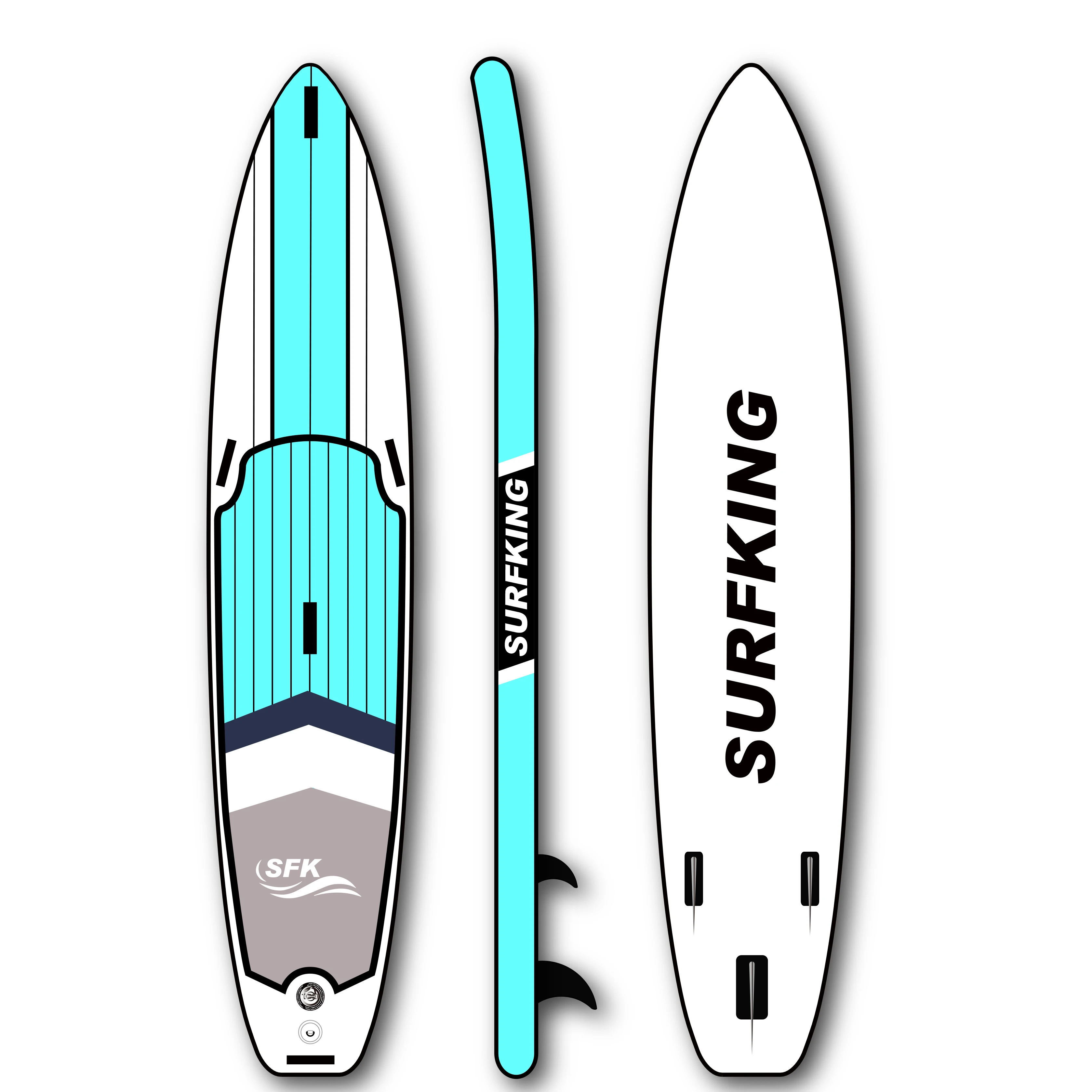 QIBU Customized color windsurf inflatable sup paddle board for sale basic PVC Surfboard Sup Inflatable Paddle Board