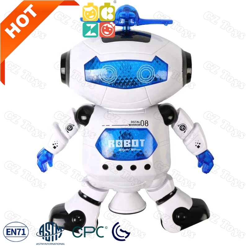 CZ Customizable 360 Degree Rotating Electric Dancing Robot Walking Smart Space Robot with Light Music