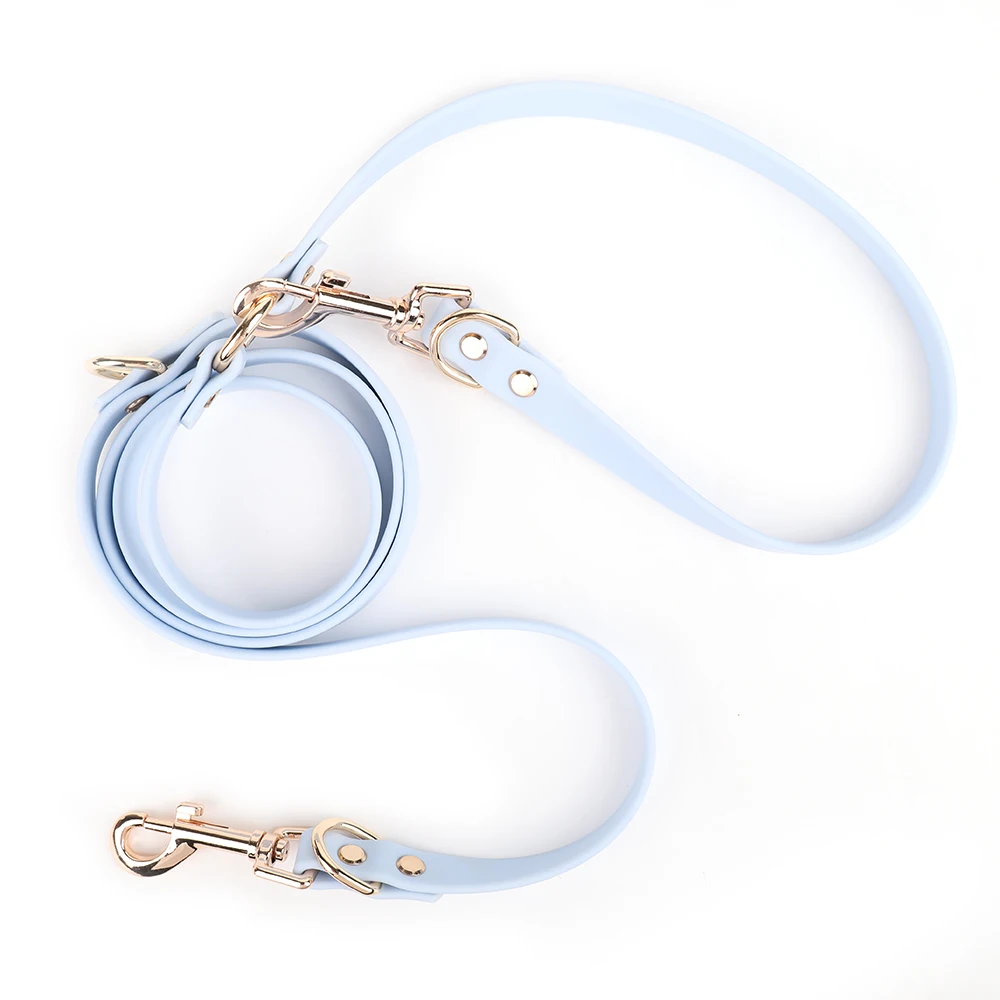 Hands Free 4 in One Dog Leash PVC Dog Collar Leash Outdoor Silicone Non Slip Candy Color Custom Long Pvc Leash