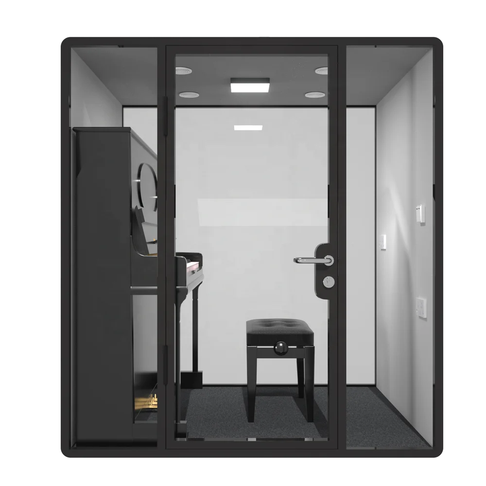Portable soundproof booth easy assemble recording studio booth piano music soundproofing