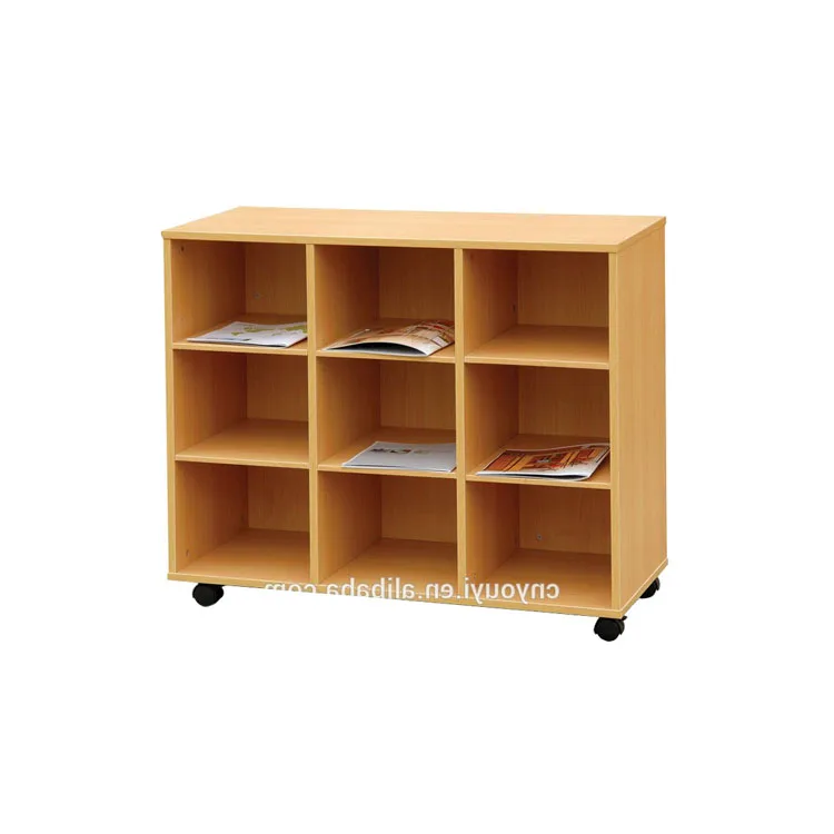 School Child Wooden Environmental Kids book shelf toy storage cabinet
