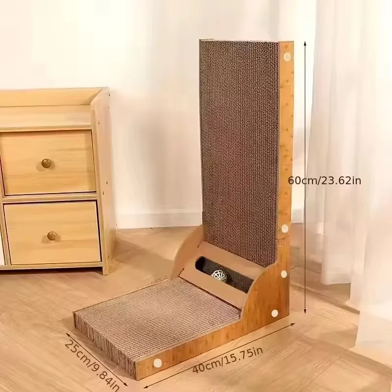 JOYSING Hot Selling Cat Scratcher L Shape Cat Scratch Pad Wall Mounted Cat Scratching Cardboard