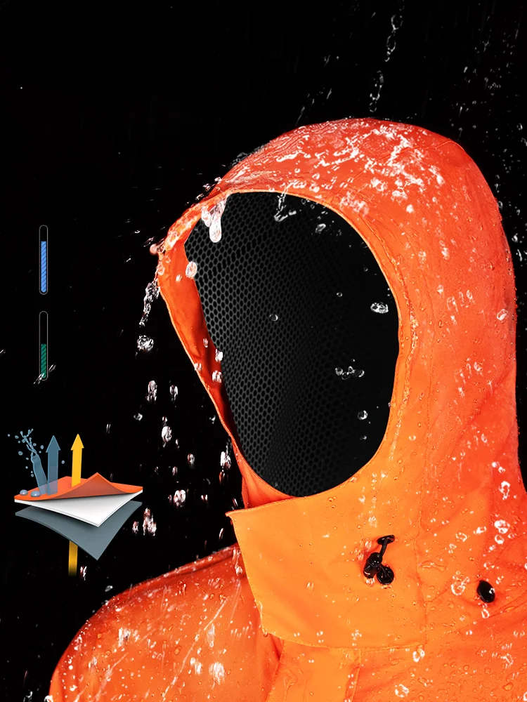 SULAITE Polyester Bike Adults Raincoat Suit Motorbike Outdoor Rainwear Motorcycle Black Raincoat Waterproof