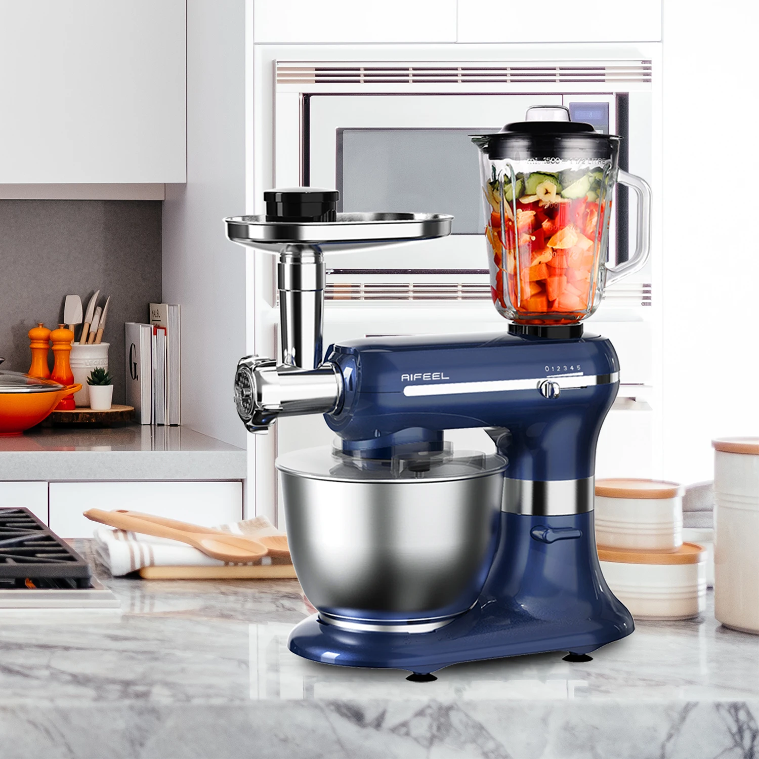 Home kitchen OEM impastatrice aid 6L stainless steel mixing bowl stand food supplier artisan mixer