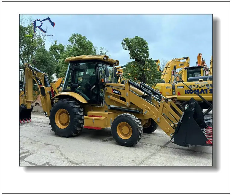 Good price Backhoe Loader For Export CAT430F2 4x4 wheel used second hand agricultural small articulated backhoe loader CAT430