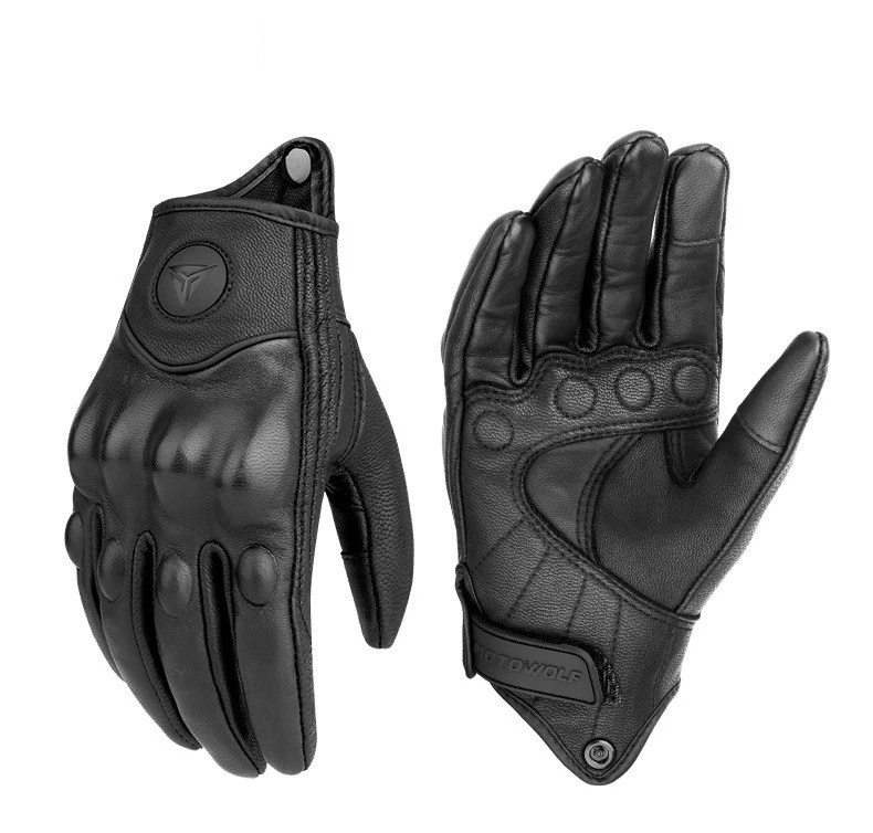 Мотоциклетные ветрозащитные кожаные перчатки