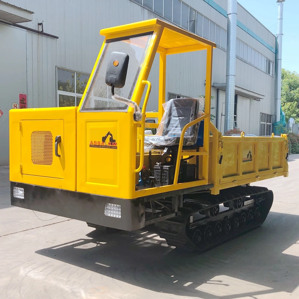 CE Certified Diesel Powered Mini Tracked Loader Transporter Hydraulic Platform Crawler Dumper Truck