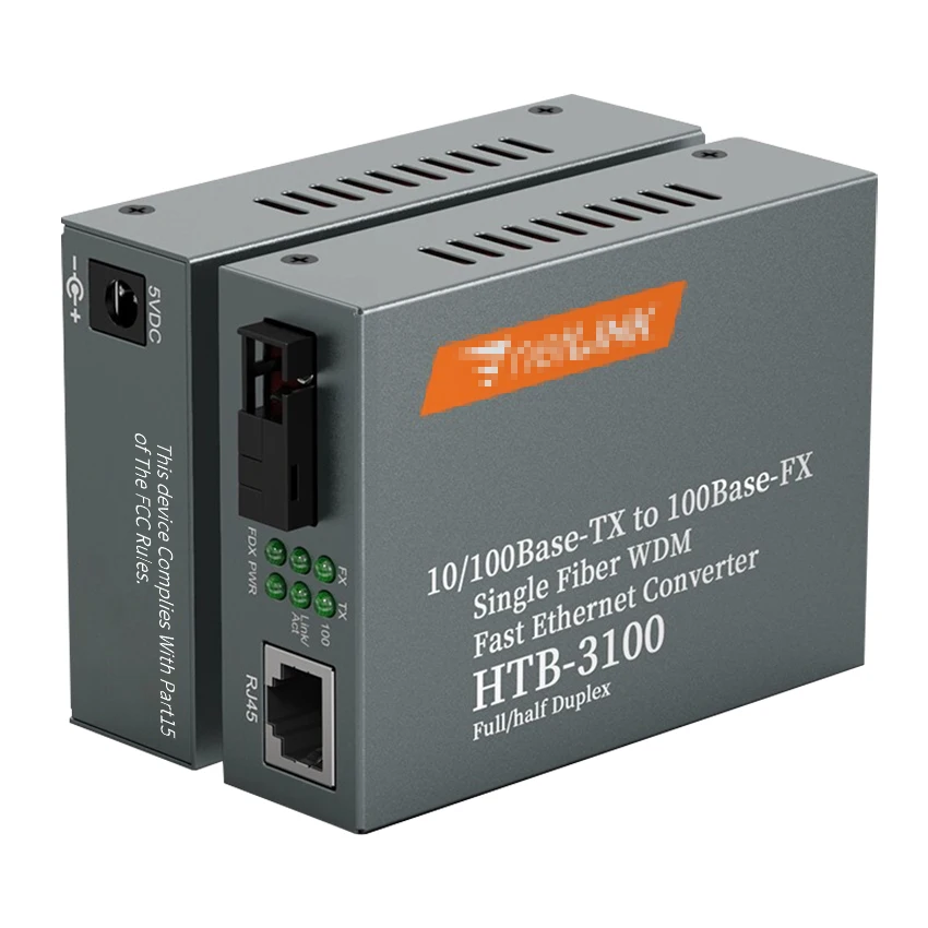 10/100m 25KM 1 SC with 1 RJ45 Netlink HTB-3100AB Single Mode Single Fiber Optic Media Converter