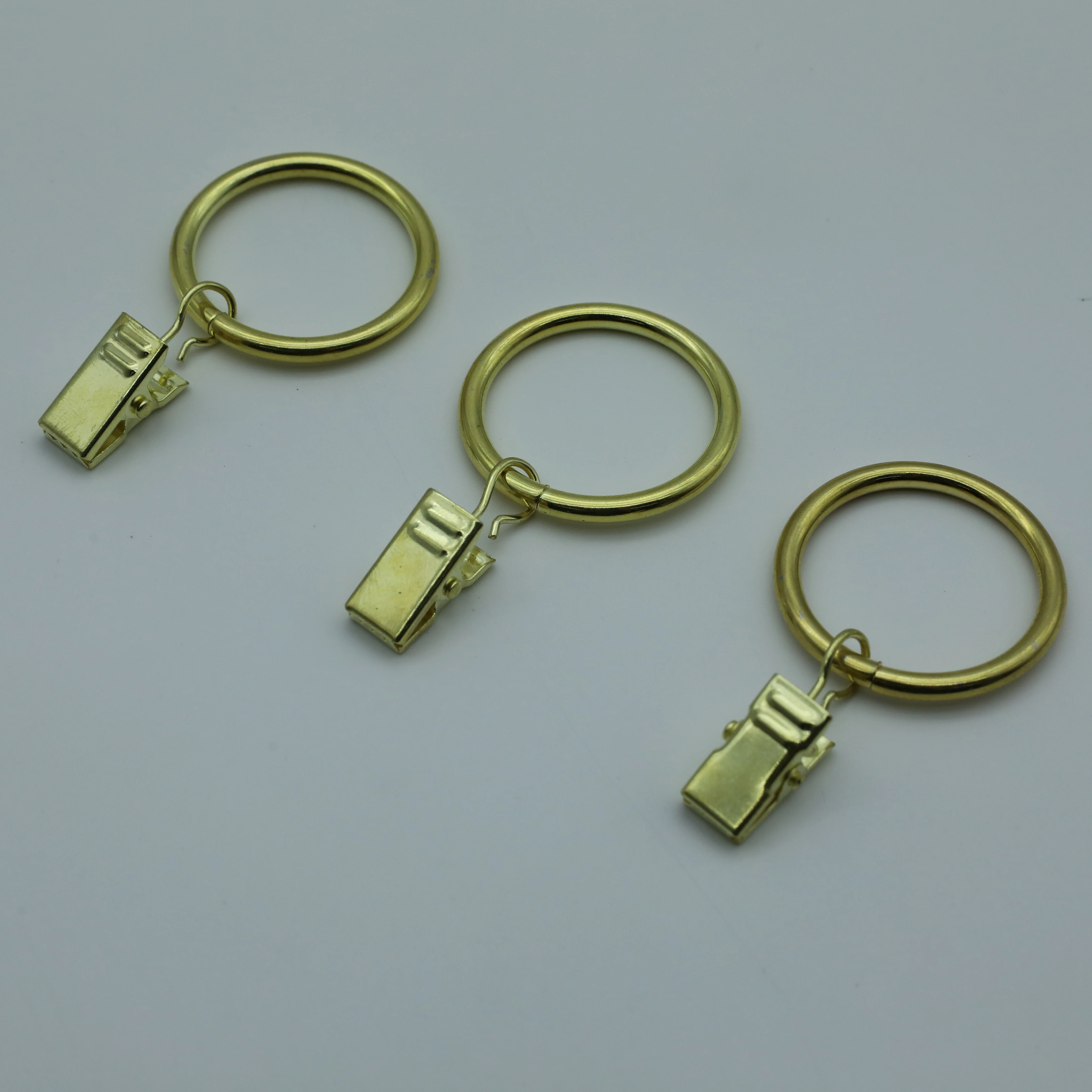 Metal Hanging Hook Ring Clip Shower Rod Hooks Stylish Metal Heavy Duty Curtain Rings with Clips