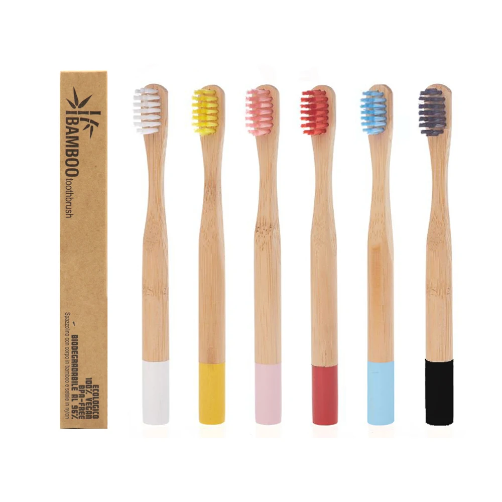 Wholesale cepillos de dientes bambu biodegradable eco friendly home bamboo travel toothbrush for kids