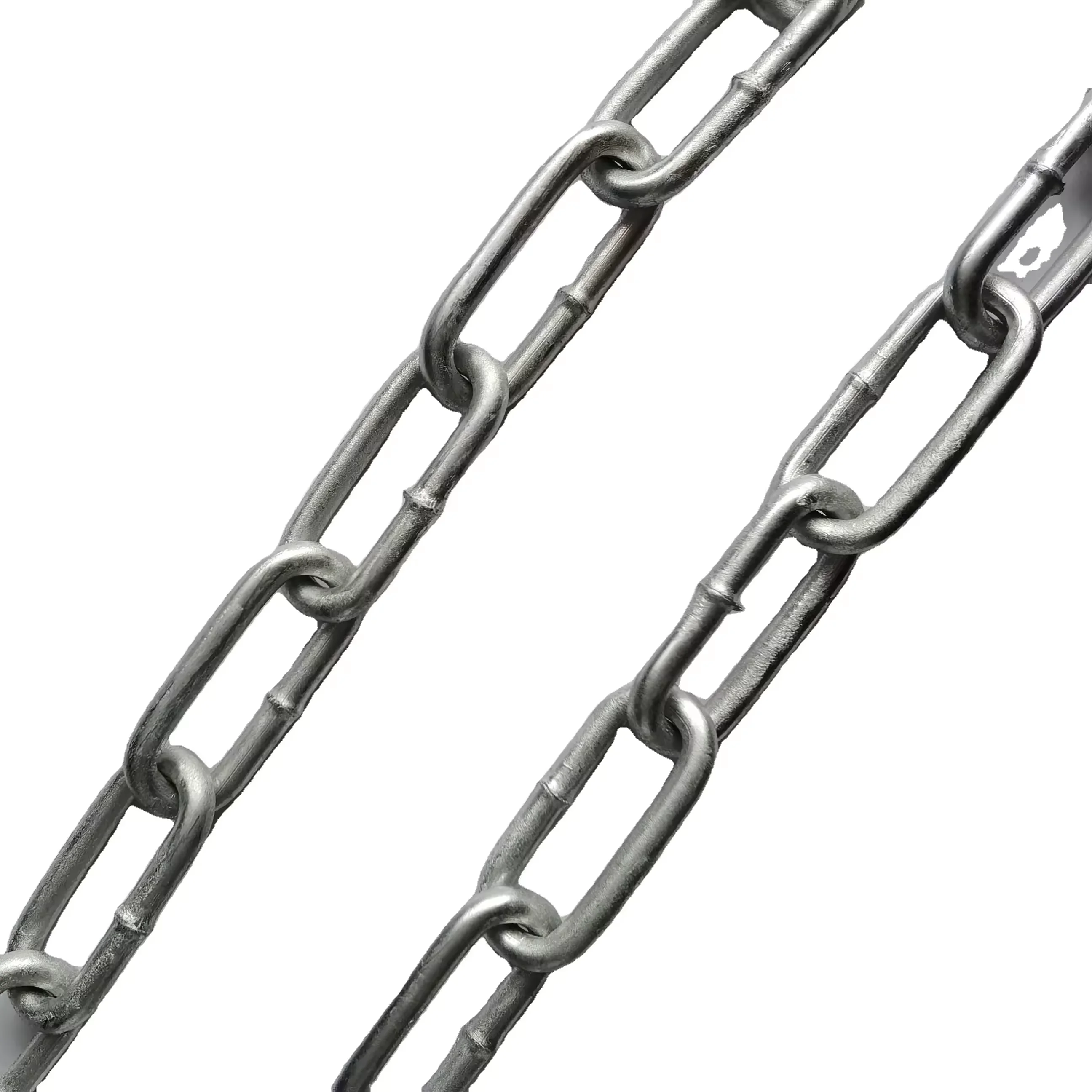 Q235/Q195 Galvanized Steel 2MM 3MM 4MM 5MM 6MM 7MM 8MM 10MM 12MM DIN5685C Long Link Chain