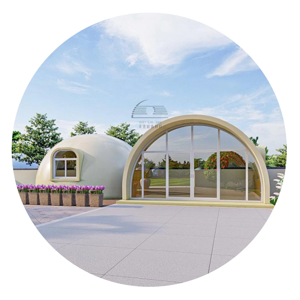 Round the home stay facility spherical  Type dome house stay facility Thermal insulation building