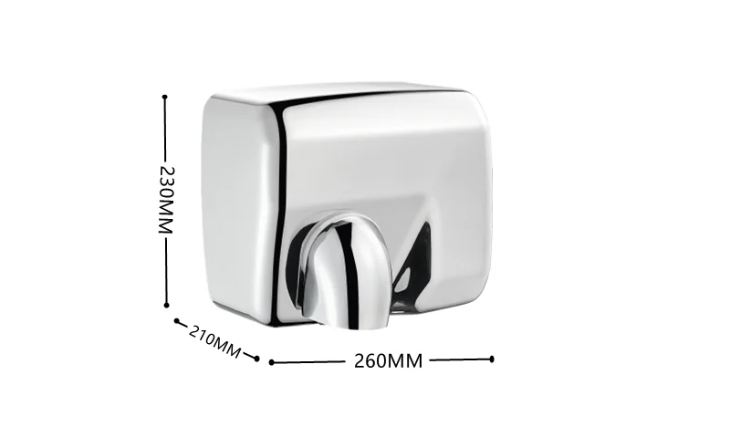 Bathroom Toilet Wall Mounted High Power Jet Air Stainless Steel Automatic Hand Dryer