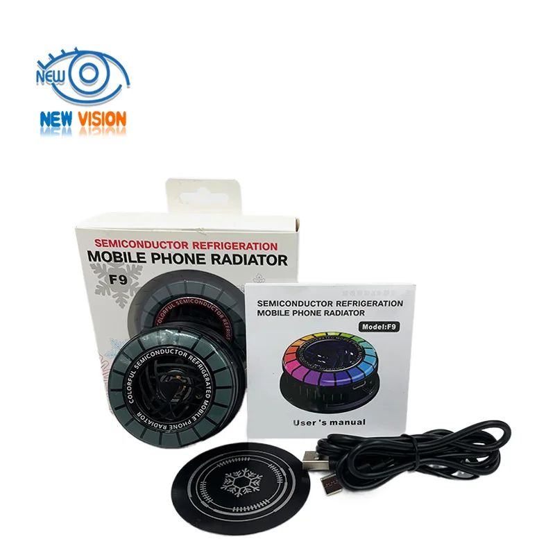 radiator fans with RGB light portable mobile cooler with semiconductors phone cooler for gaming