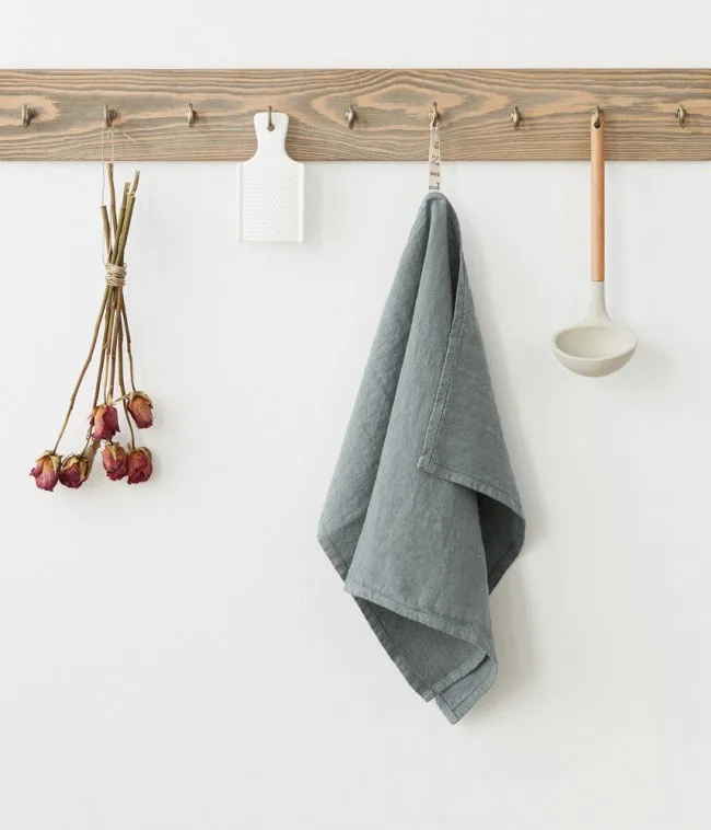 Simple northern Europe style Water washed 100% linen flax Tea towel/Napkin/Kitchen towel/Rag for cleaning