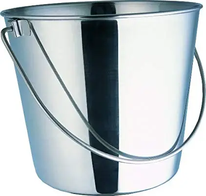 Pail Bucket- Stainless Steel Pail For Animal feeding