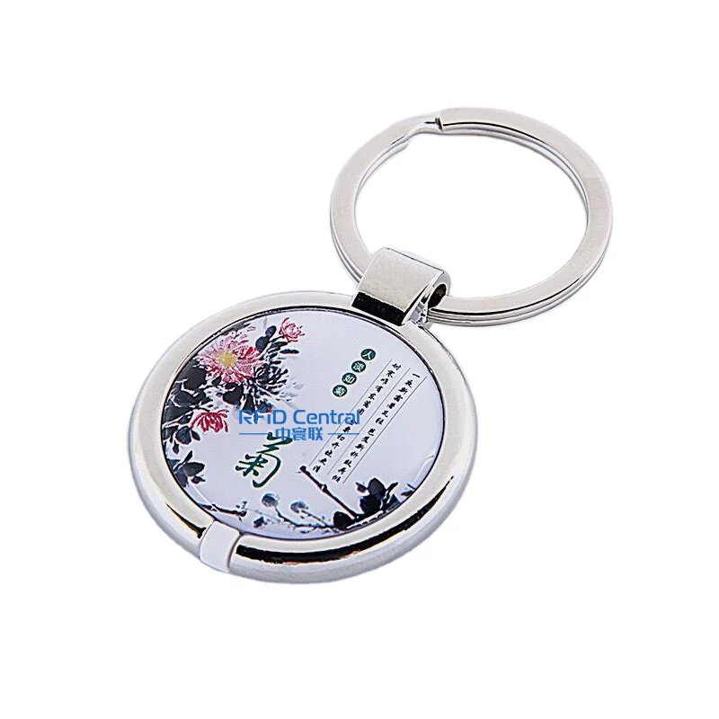 nfc dog tag qr code rfid pet tracking tag electron anti metal rfid epoxy tag metal keychain rfid