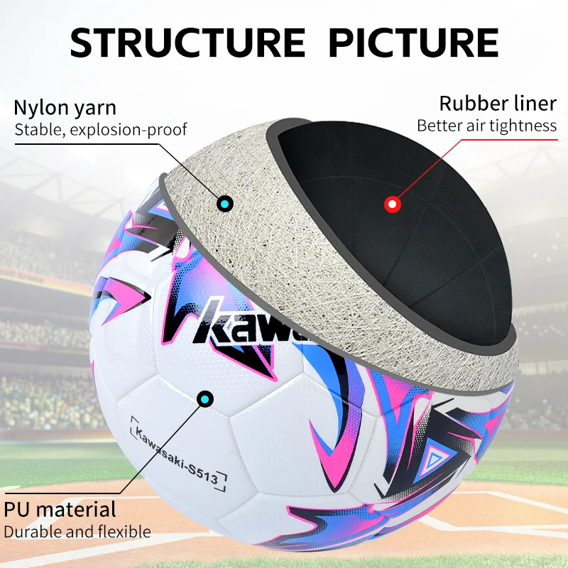 New arrive prime professional thermal bonded PU official size 5 football soccer ball for competition durable training playing