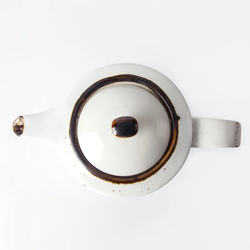 Restaurant White Ceramic Pots Wholesale Turkish Coffee Pot~