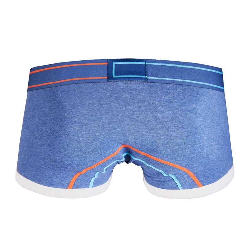 Custom Luxurious Supima Cotton Man Boxer Briefs Breathable and Sexy Knitted Underwear with Embroidered Logo for Adults