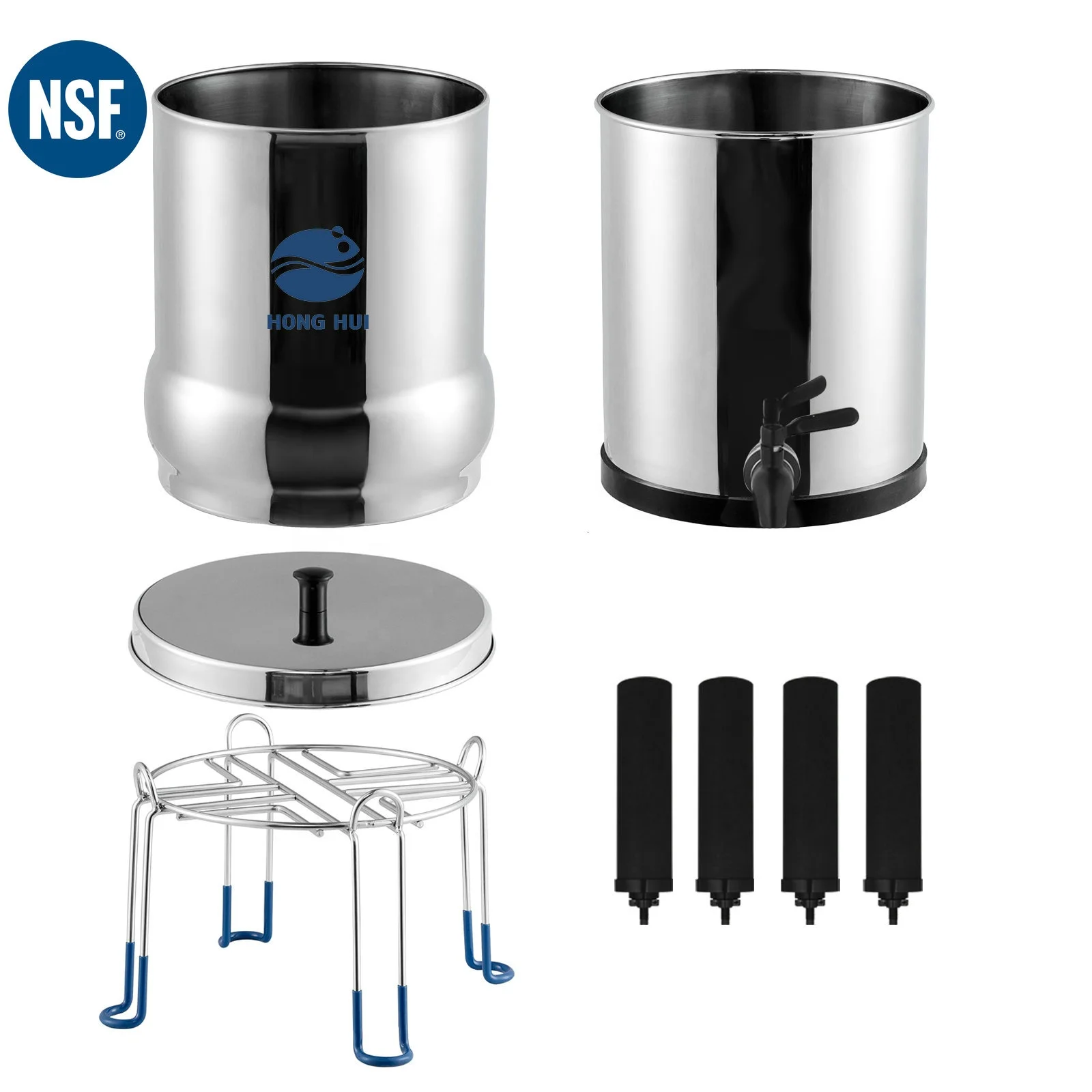 HONG HUI LT-2.25A NSF Certificate Gravity Fed Water Filtration System Household Water Filter System