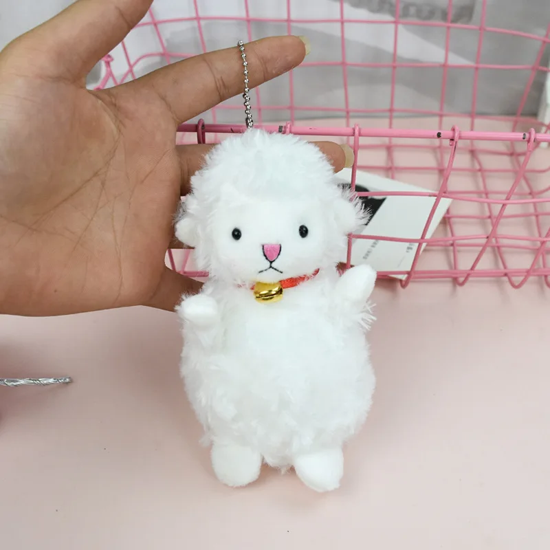 Wholesale Lovely White Sheep Plush Keychain Cute Keychain Charms For Purse Bags