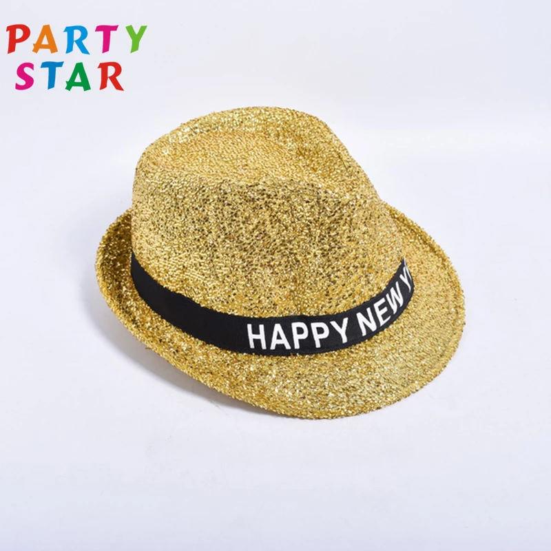2021 Китай, оптовая продажа, блестящие шляпы с Новым годом, мужские и женские праздничные шляпы