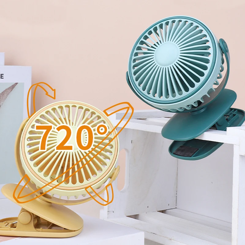 Wholesale 360 degree rotatable high quality battery power desktop fan portable 3 speeds strong wind small fan