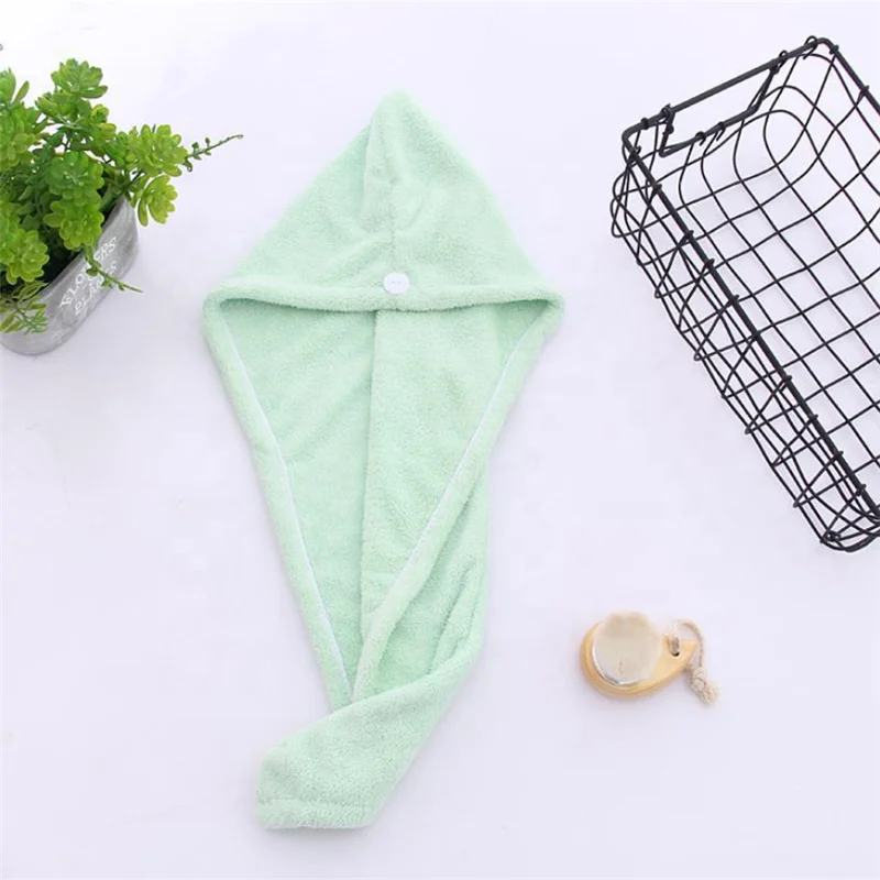 Wholesale Custom Premium coral fleece/coral velvet Microfiber Hair Dry Drying Turban Wrap Towel