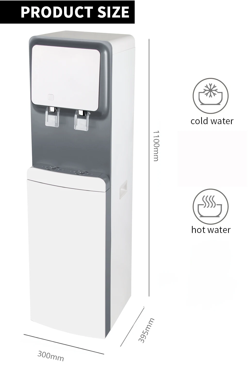 Hot and Cold Standing RO Reverse Osmosis Water Dispenser for Home RO UV Water Purifier Electric Stand 220 FY2105-RO Aquart New
