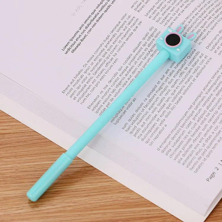 Cartoon camera design, neutral pen, creative student stationery, cute fountain pen, black office signature pen