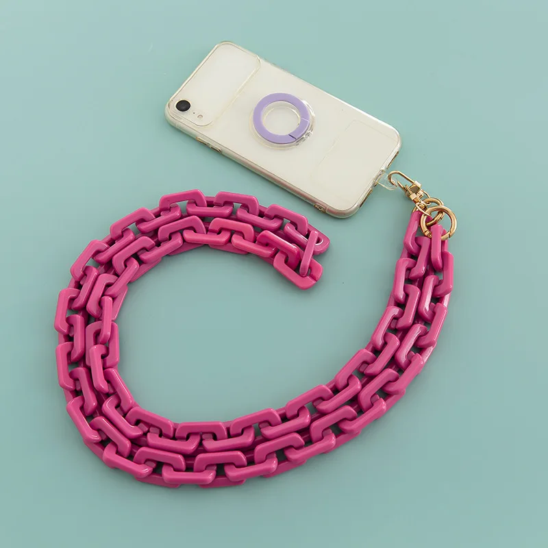 new colors  length 120cm acrylic square bag chain diy plastic decorative chain strap accessories