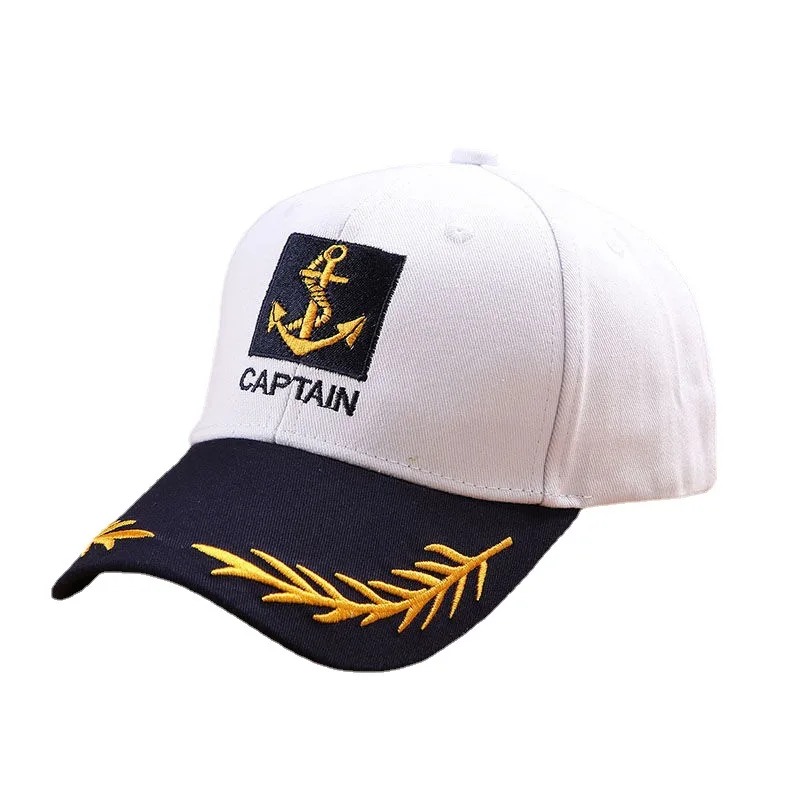 New Adjustable White Sailor Captain Hat Yacht Ship Boat Kids Sailor Captain Baseball Caps