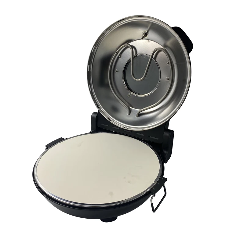 12 Inch Electric Pizza Maker Machine With Stone With Glass Window For Home Use Rotating Pizza Oven
