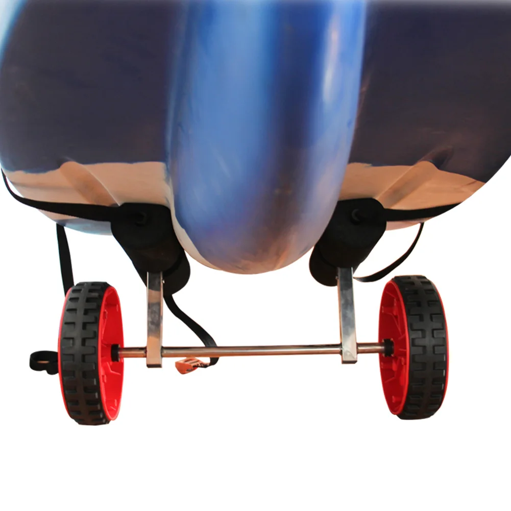 Onefeng Newly Stainless Steel Large Canoe Boat Trolley Carrier Beach Wheels Kayak Cart