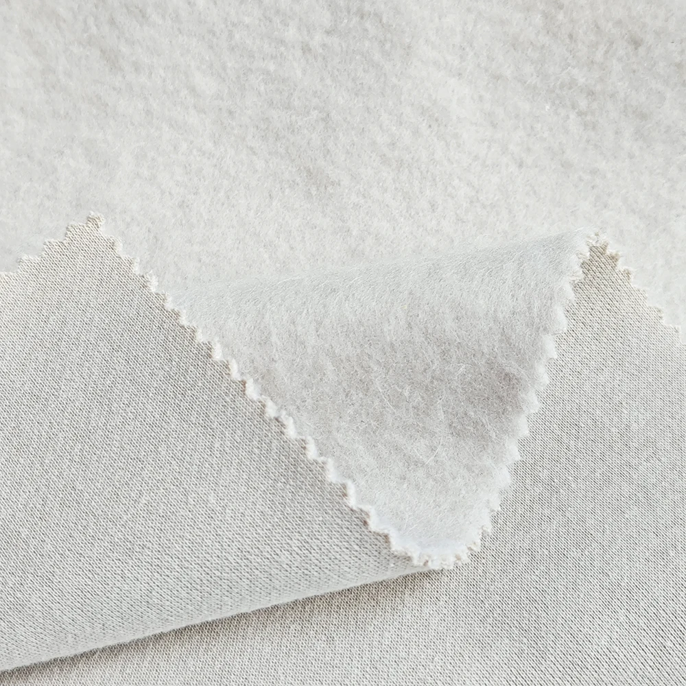 Custom Heavyweight Thermal Cotton Polyester TC One Side Brushed French Terry Fleece Fabric For Hoodies