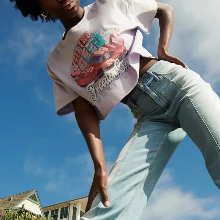 
MGOO 55% HEMP 45% ORGANIC COTTON GIRLS CROPPED T SHIRTS,CROP OVERSIZED PRINT GRAPHIC TEE 